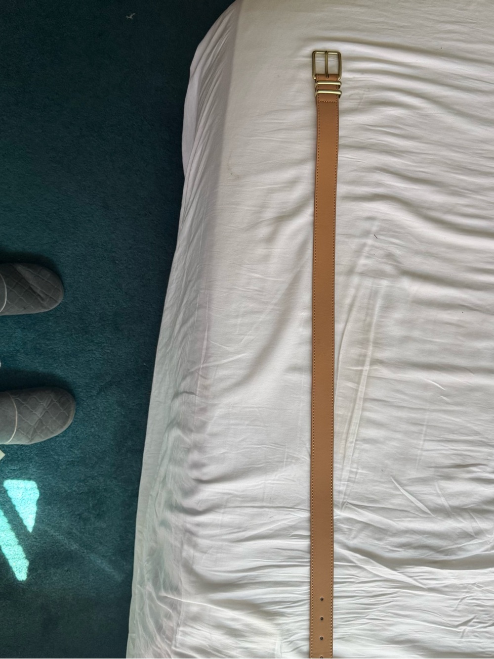 GAP Women's Tan Belt with Gold Buckle